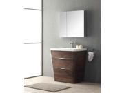 Modern Vanity with Medicine cabinet in Rosewood Finish