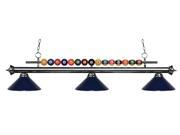 15 in. Billiard Light with Navy Blue Shade