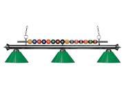 15 in. Billiard Light with Green Shade