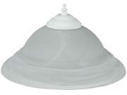 Bowl Light Fixture in Alabaster Glass Finish