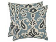 Brian Square Decorative Pillow Set of 2 22 in. L x 22 in. W 6 lbs.