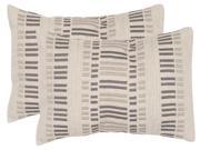 Linea Taupe Decorative Pillow Set of 2 20 in. W x 2.5 in. D x 12 in. H 2 lbs.