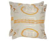 Reese Orange Decorative Pillows Set of 2 18 in. L x 18 in. W 4 lbs.