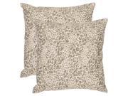 Satin Leopard Decorative Pillows in Earth Set of 2