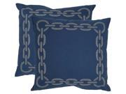 Sibine Decorative Pillows in Navy and Blue Set of 2 22 in. L x 22 in. W 6 lbs.