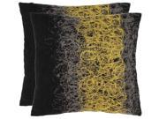 Simon Decorative Pillows in Yellow and Onyx Set of 2