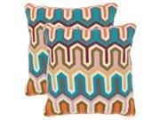 Stenciled Arrow Decorative Pillows in Multicolor Set of 2 20 in. L x 20 in. W 5 lbs.