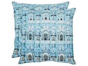 Verona Decorative Pillows in Turquoise Set of 2 20 in. L x 20 in. W 5 lbs.