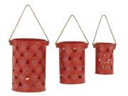 3 Pc Metal Candle Lantern Set