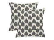 Penelope Charcoal Gray Decorative Pillows Set of 2 18 in. L x 18 in. W 4 lbs.
