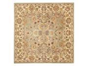 Square Area Rug in Light Green and Beige 8 ft. L x 8 ft. W