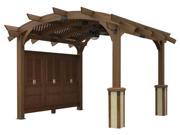 Privacy Wall for Arched Pergola in Mocha Finish