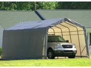 XL Vehicle Garage w Peak Frame with Gray Cover