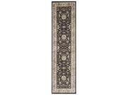 Rectangular Area Rug in Ivory and Black