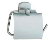 Cabin Toilet Roll Euro Holder w Lid in Brushed Chrome Finish