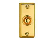 Rectangular Door Bell in Polished Brass Finish