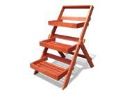 Outdoor 3 Layer Plant Stand in Teak Finish