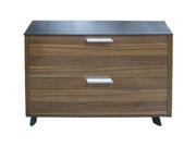 Lateral File Cabinet in Walnut and Black Finish