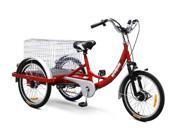 Electric Trike Lead Acid Battery Powered Red