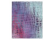 Rectangular Rug in Blue and Fuchsia 10 ft. L x 8 ft. W