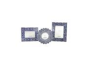 3 Pc Ceramic Frames Set in Blue and White