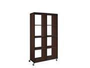 Altra Furniture 9630096 Mason Ridge Mobile Bookcase Room Divider with Metal Frame Cherry Finish
