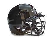 Youth Batting Helmet with Face Guard in Black