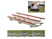 3 Row Powder Coated Bleachers Red