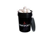 Sports Bucket with 79P Baseballs in Black