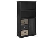 Storage Bookcase with Drawers in Black