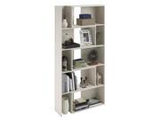 Expandable Bookcase in White Stipple Finish