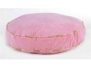 Diamond Microvelvet Round Super Soft Pet Bed Pink Small 28 x 5 in.