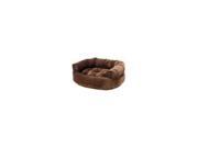 Platinum Microvelvet Double Donut Pet Bed Walnut Small 27 x 22 x 14 in.