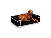Microvelvet Moderno Dog Pet Bed Satin Nickel