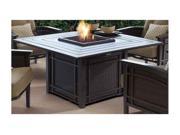 Wood Firepit Table in Blackened Ash