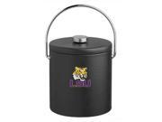 LSU Black 3 Qt. Ice Bucket with Thick Leatherette Lid