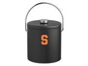 Syracuse Black 3 Qt. Ice Bucket with Thick Leatherette Lid