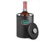 Florida Black 2 Qt. Tall Ice Bucket with Thick Leatherette Lid