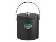 Florida Black 3 Qt. Ice Bucket with Thick Leatherette Lid