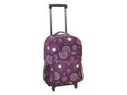 Fox Luggage R01 PURPLE PEARL 17 in. Rolling Backpack Rockland