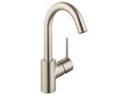 1 Handle High Arc Bathroom Faucet in Brushed Nickel Finish