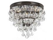 Crystorama Calypso 3 Light Chandelier in Vibrant Bronze 135 VZ