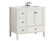 Right Offset Bath Vanity with Quartz Marble Top