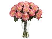 Carnation Cream Pink Arrangement with Vase