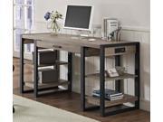 60 in. Storage Desk in Driftwood and Black Finish