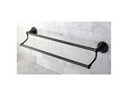 Kingston Brass BA4813BK Water Onyx 24 inch Dual Towel Bar Black Nickel