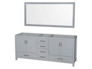 80 in. Double Bathroom Vanity with Mirror