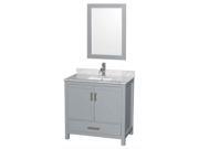 2 Pc Square Sink Bathroom Vanity Set