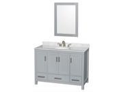 2 Pc Single Oval Sink Bathroom Vanity Set