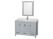 48 in. Single Bathroom Vanity with Medicine Cabinet in Gray